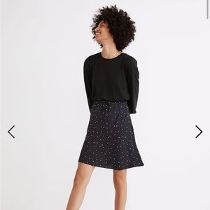 NWT Madewell Drawstring Mini Slip Skirt